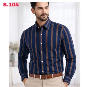 Men's long sleeve Strip shirt