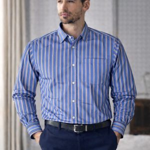 Men's long sleeve Strip shirt