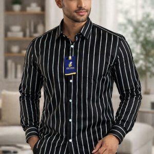 Men's long sleeve Strip shirt