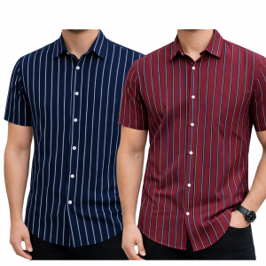 Men's Half sleeve Strip shirt