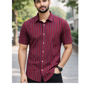 Men's Half sleeve Strip shirt