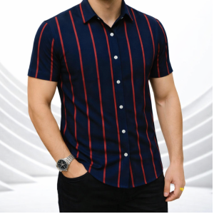 Men's Half sleeve Strip shirt