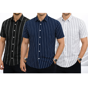 Men's Half sleeve Strip shirt