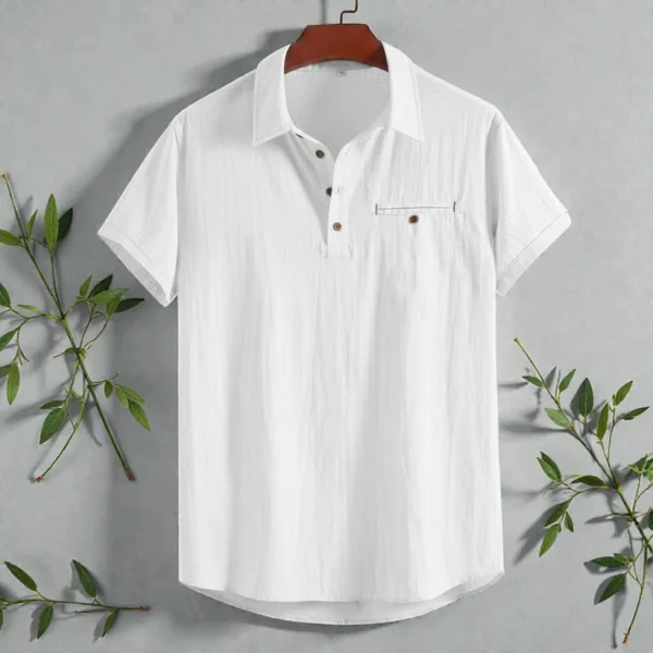 Henley Style Short Sleeve Shirt (Collar Version) – Reyanbd